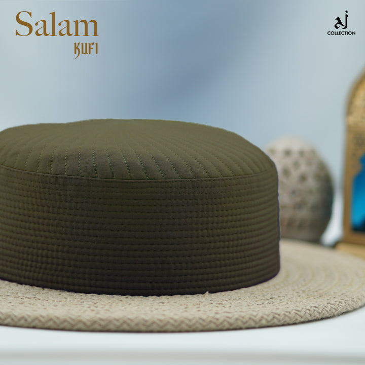 Salam Kufi Cap - Olive Green