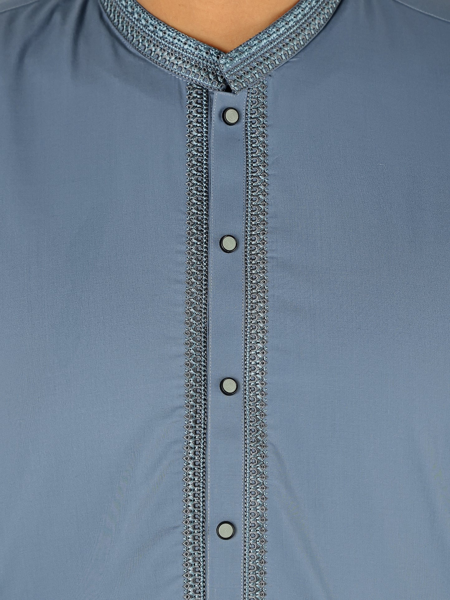 Denim Blue Semi-Formal Kameez Salwar Set