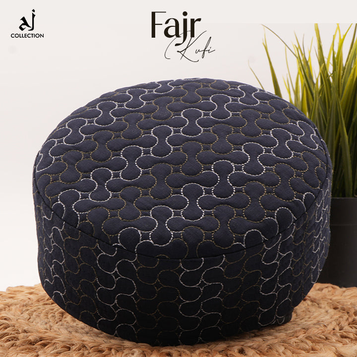 Fajr Kufi Cap - Navy Blue