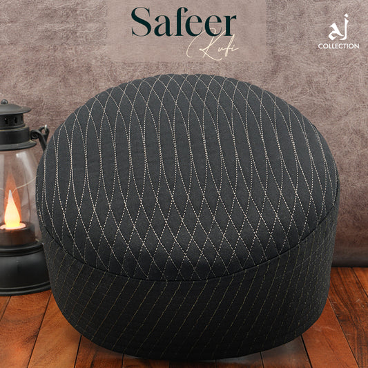 Safeer Kufi Cap - Black