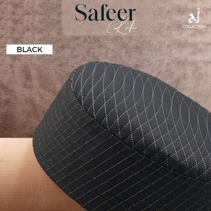 Safeer Kufi Cap - Black